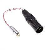 GAGACOCC 4 pin XLR Male to 2.5mm Female Balanced TRRS Audio Adapter Red/White PCOCC Silver Plated Cable Compatible for Astell&Kern AK240 onkyo DP-X1 X5III XDP-300R iBasso DX200 (10cm)