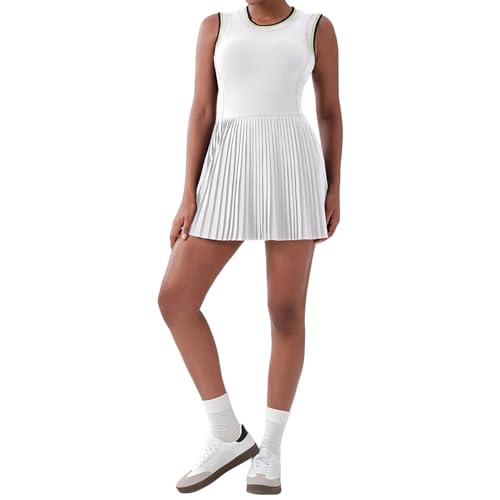 Robe de tennis femme mini robe de sport bicolore d'été