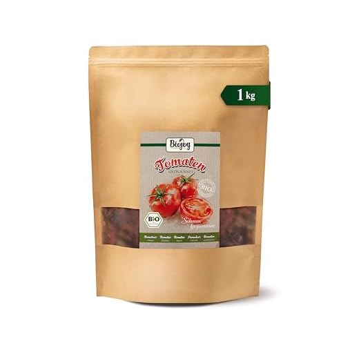 Biojoy Tomates secos BÍO sin aceite (1 kg), sin conservantes sulfurosos, con 7% Sal de roc