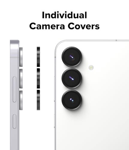 Image of Ringke Camera Lens Frame for Samsung Galaxy S25 FE Camera Lens Protector with Easy Installation Tray [2 Pack] [Metal Individual Ring Cover] HD Quality Scratch Resistant 9H Tempered Glass