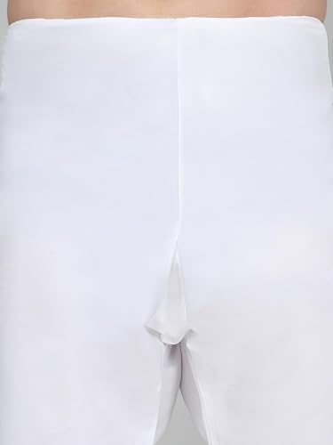 Image of KRAFT INDIA Men's Cotton Solid Kurta With Drawstring Pyjama Set