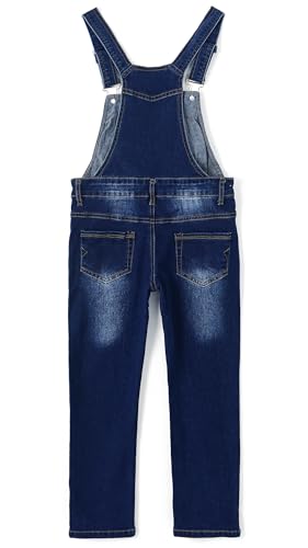 KIDSCOOL SPACE Baby Little Girls Denim Overalls,Toddler Big Boys Adjustable Jeans Workwear2
