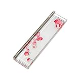 クリスタルガラス文鎮 古風 書道用紙を押さえるのに最適 荷花や青梅、桃の絵柄 透明 書道具 書道小物 おしゃれ かわいい ぶんちん 文房具 アート 書鎮 ペーパーウェイト 机 装飾 デスクトップ 装飾 贈り物 (桃TZYY)