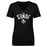 500 LEVEL Jonquel Jones New York Liberty Invert Women's V-Neck T-Shirt (Black, Large)