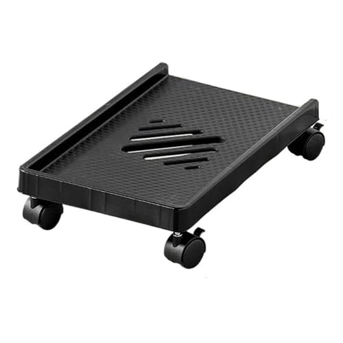 Soporte de piso para CPU, base móvil para torre PC, soporte estable para CPU con 4 ruedas giratorias miniatura 1