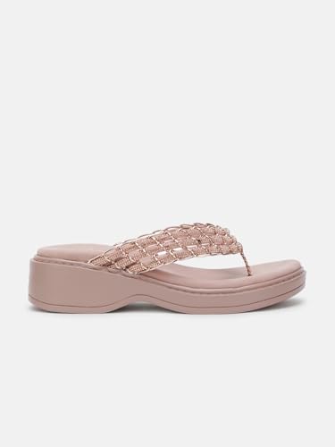 Image of Marc Loire Women's Embellished Slip-On Platform Heel Fashion Sandal for All Occasion