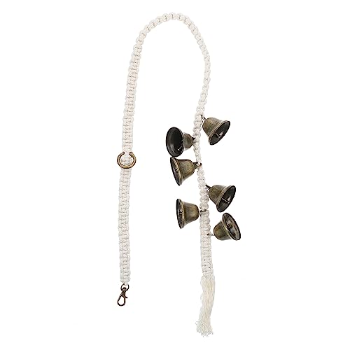 GANAZONO 犬のトイレしけ用ドアベル 木珠チェーンデザイン ファッション性と実用性 さまざまな犬種 シーン対応 ドア掛けプ ペットの脱走防止にも適したトレーニングベル