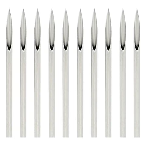 SouiWuzi Body Piercing Needles One-time Sterile Piercing Tool Kit for Ear Nose Lip 10PCS 1.4mm for Beauty Cover