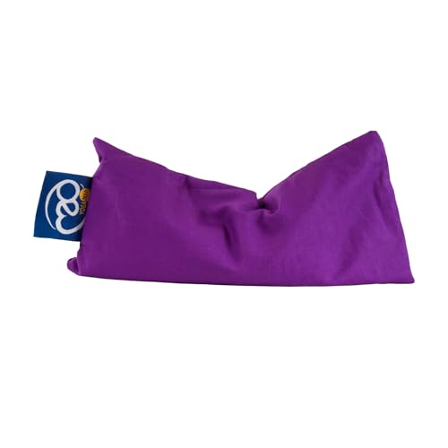 Yoga-Mad Eye Pillow | 100% Organic Cotton | Lavender & Linseed FIlled Yoga Pillow | Stress Relief Eye Bag for Aromatherapy Relaxation and Tired Eyes - purple