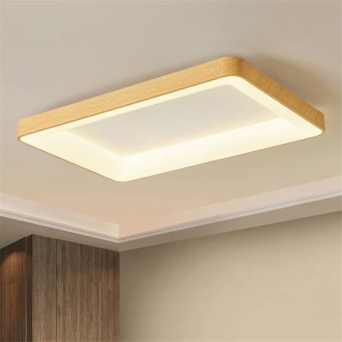 Plafonnier LED encastré de plafond en bois chêne variable - 5