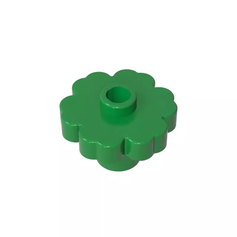 XYEIUGO 4728 Ornaments Plant, Flower 2x2 - Round [Open Stud], Green, 50 PCS — image 1