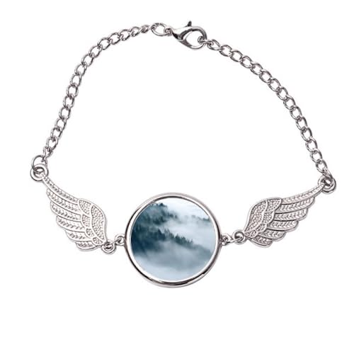 Bracelet Fog Mountain ailes d'ange en métal symbole de liberté pour taille M