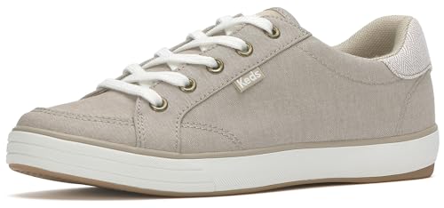 Keds Center 3 Lace Up, Sneaker Womens, Oatmeal Textile, 10 Medium
