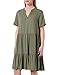 Vila VIMOROSE V-Neck S/S Dress/SU-Noos Robe de palier, Four Leaf Clover, 42 Femme