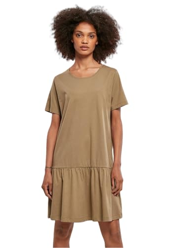 URBAN CLASSICS Vestido Casual De Verano Para Mujer, Vestido De Cintura Alta De Algodón, Mangas Cortas, Tallas XS - 5Xl