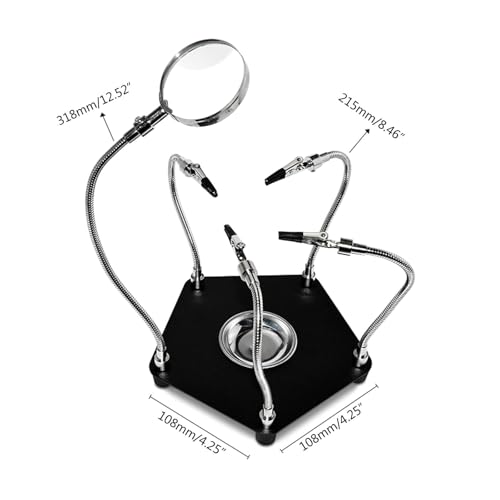 Station de soudure avec base lestée stable et loupe de précision - 4