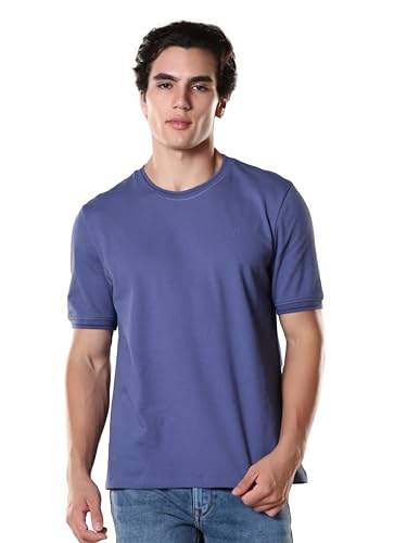 Image of TURMS Men's Ice Cool Tech Round Neck T-Shirt, Odor Control, Stretchable & Breathable, Cotton Rich Fabric, Half Sleeve