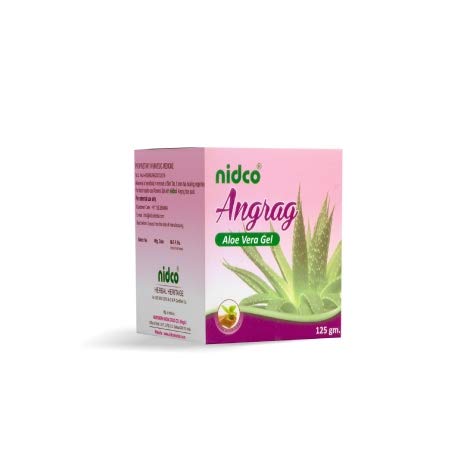 Angrag Pure Multipurpose Hydrating Aloe Vera Gel | Aloe Vera Gel for Face and Hairs | Green Leaf Aloe Vera Gel | Skin care and Moisturizer | 125x2 Gram - Pack of 2