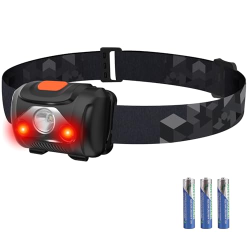 Hosonic Stirnlampe LED Kopflampe Rotlicht Weiß Licht AAA Batterie Headlamp Wasserdicht 4 Modi Headlight Für Kinder Erwachsene Camping Laufen Joggen Angeln Hosonic Stirnlampe LED Kopflampe Rotlicht Weiß Licht AAA Batterie Headlamp Wasserdicht 4 Modi Headlight Für Kinder Erwachsene Camping Laufen Joggen Angeln