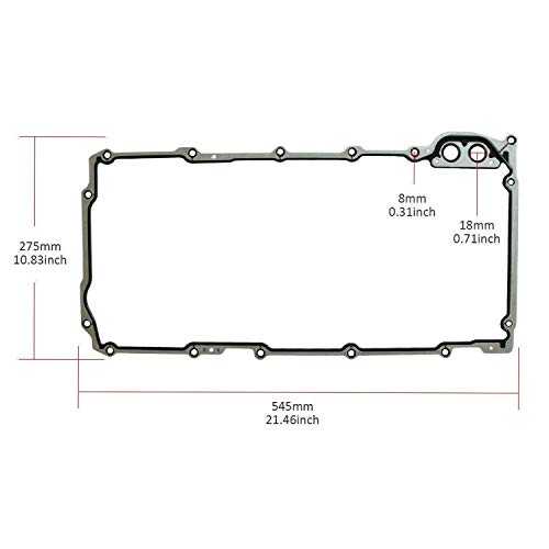 Car Engine Oil Pan Gasket 12612350 for GM Vehicles Equipment. fits Chevy Pontiac 5.3 5.7 6.0 LS1 LS2 LS3 LM7 LQ4 LQ9 LM7(Complete package to Direct replacement) - Thumbnail 6