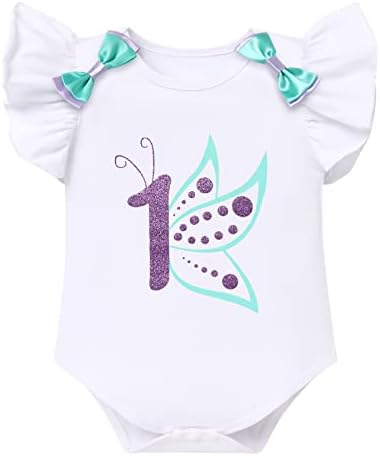 Baby Girl 1st First Birthday Cake Smash Outfit Ballerina Costume Short Sleeve Romper Bodysuit Princess Tutu Tulle Skirt Bowknot Headband 3pcs Clothes Set One Year Old Party Photo Shooting Pink 1 Year