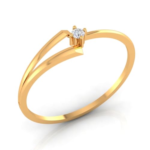 P.C. Chandra Jewellers 14KT (585) Yellow Gold Natural Diamond Rin...