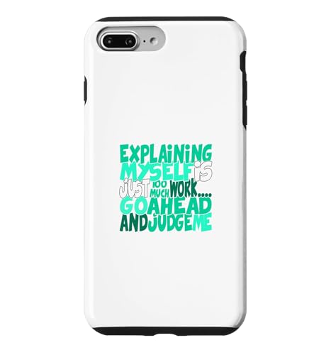 ���C�g�e�B�[�� �A�N�A�J���[ Go Ahead Judge Me �e�B�[�� �A�N�A�O���t�B�b�N �X�}�z�P�[�X iPhone 7 Plus/8 Plus �p