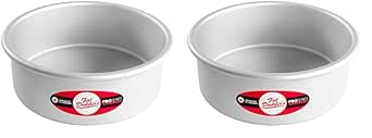 Lumintrail Fat Daddios Anodized Aluminum Round Cake Pan Set - 3 Sizes (3", 5", 7") With Measuring Spoons