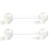 Ruifan 14G 16mm Clear Glow In The Dark Flexible Acrylic Nipple Tongue Barbell Ring Body Piercing Jewelry Retainer 2PCS