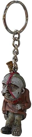 Urban ZOMBIE Apocalypse Keychain Key Chain (Knife in Head Brown Sweater Urban ZOMBIE)