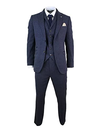 Costume homme à chevrons de qualité supérieure style smoking trois pièces