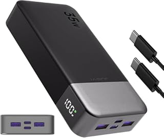 Portable Power Bank 20000mAh, JUOVI 35W Portable Charger, Battery Pack Fast Charging, PD3.0 QC4.0 External Phone Battery Pack with LED Display for iPhone 16 15, Galaxy, Tablet, Switch, etc