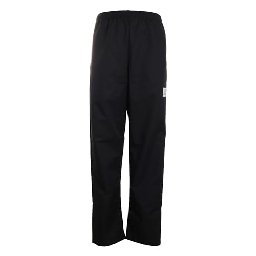 Chef Revival Baggy, Drawstring, Elastic Waist Band Chef Pants w/Pockets, Large Black