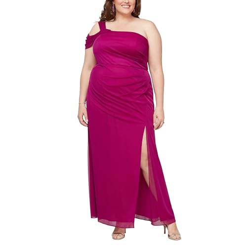 Amazon.com: Alex Evenings Women's Plus Size Long Cold Shoulder Dress with Ruched Skirt, Wedding Guest, Prom, Formal Event, Magenta, 22W : Clothing, Shoes & Jewelry Amazon.com: Alex Evenings Women's Plus Size Long Cold Shoulder Dress with Ruched Skirt, Wedding Guest, Prom, Formal Event, Magenta, 22W : Clothing, Shoes & Jewelry