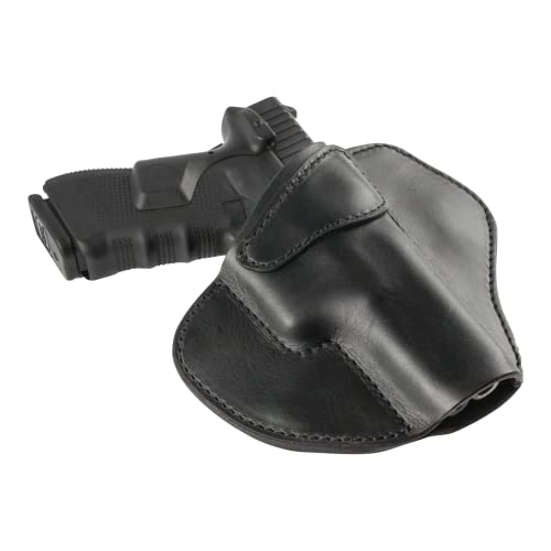 Relentless Tactical The Ultimate Leather Gun Holster | OWB | Made in USA | Fits Glock 17/19/19X/22/26/43/43X/45, Taurus G3C, S&W M&P Shield, H&K VP9 & Similar Handguns