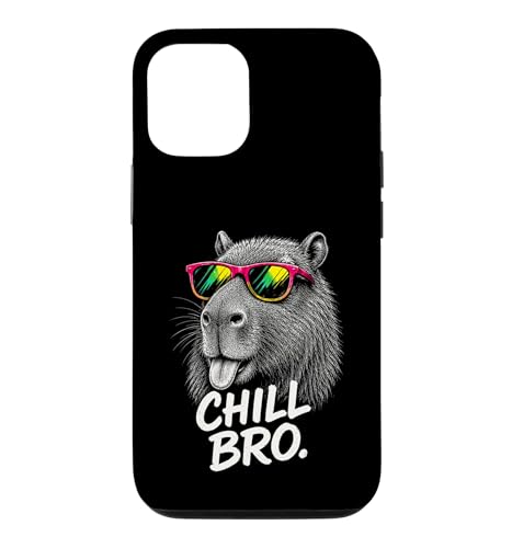 Chill Bro Cooler Capybara �T���O���X ��������Q�[�}�[ �X�}�z�P�[�X iPhone 12/12 Pro �p