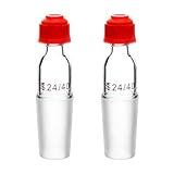 Pinafresa Glasthermometer-Adapter 24/40 Innengewinde, 2 Stück Thermometer-Einlassadapter für Destillationsapparaturen Chemielabor