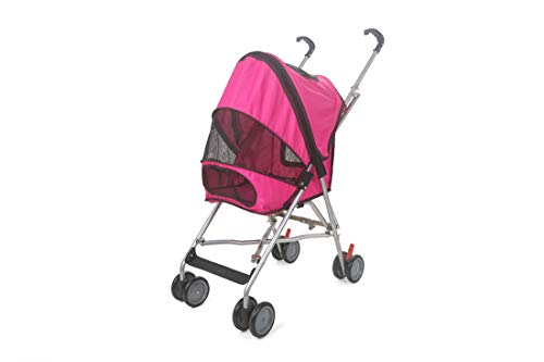 Carrinho Passeio Pet para Transporte Cachorro Happy Rosa Woof