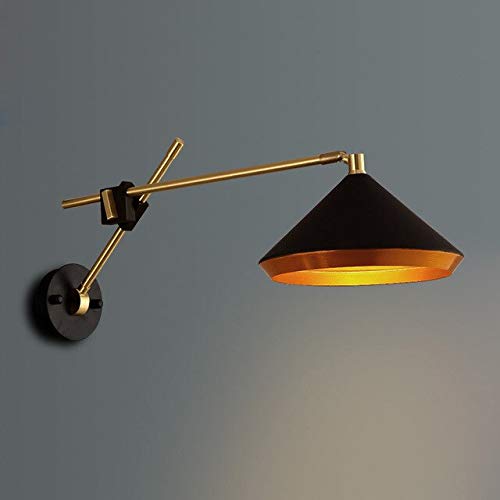 Preisvergleich Produktbild Nordic Long Pole Art Wandleuchte Bewegliche Teleskop-Wandleuchten Schlafzimmer Nachttisch Arbeitszimmer Lernen Lernleuchten A Schwarz