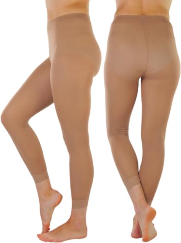 Image of ToBeInStyle Women's Opaque Ankle Long Nylon Footless Fun Tights Pantyhose