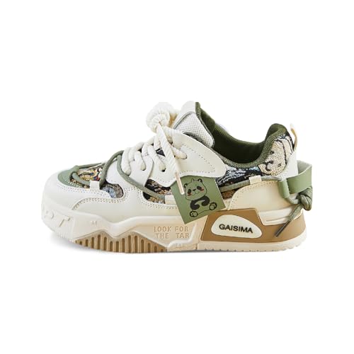 Women's Fashion Sneakers Shoes Comfort Casual Skate Walking Shoe Lace-Up Fashion Sneakers Thick - Soled Casual Shoes