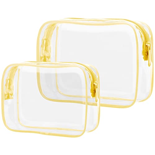 PACKISM Clear Makeup Bag - 1 Medium for Carry-on 1 Large Checked Luggage