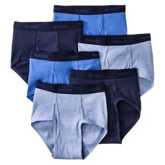 Hanes Best 8-Pack Brief ASSORTED BLUED XL 40-42