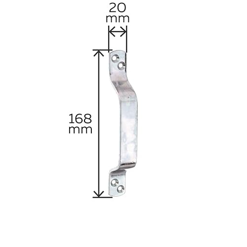 Torgriff, 170 x 20 mm, Oberflaeche: galvanisch gelb verzinkt