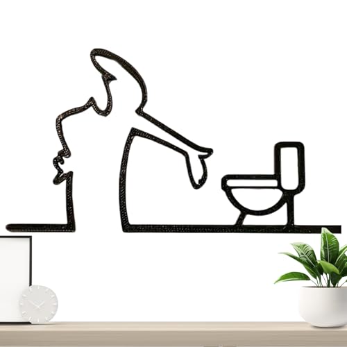 GkgWuxf Lustige Badezimmer Schilder,WC Zeichen Deko & Witzige Toiletten Accessoires | Wanddekor Eisendeko Für Wohnung Wohnheim Geschäft Party Hotel Schlafzimmer Küche Wohnzimmer