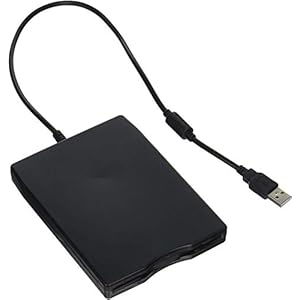 Nice2MiTu 3.5″ USB External Floppy Disk Drive Portable 1.44 MB FDD USB Drive Plug and Play for PC Windows 10 7 8 XP Vista Mac Black (1P)