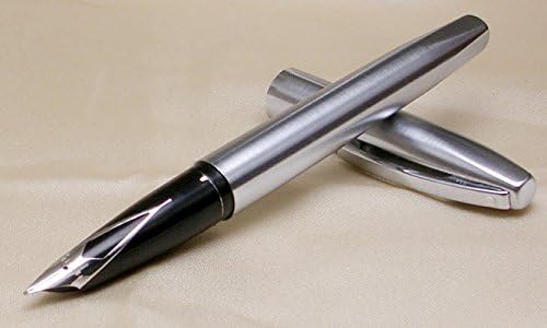 Sheaffer Made in the USA Triumph imperial Brushed Chrome and Stainless Steel Medium nib Fountain Pen -with cartridges and converter system