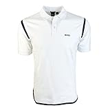 Hugo Boss Men's White Pirax 1 White Stretch Cotton Polo T-Shirt (as1, Alpha, s, Regular, Regular, S)