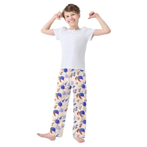 Boys' Pants Sea Ocean Animal Coral Long Bottoms Jogger Pants Elastic Waist Trousers with Pockets S-XL2