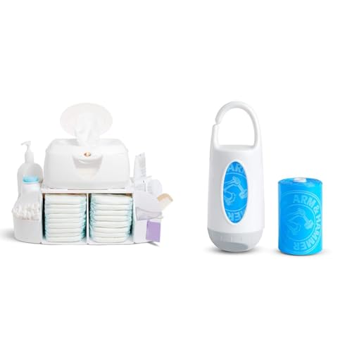 Image of Munchkin Diaper Change Organizer and Arm & Hammer Diaper Bag Dispenser with 24 Bags